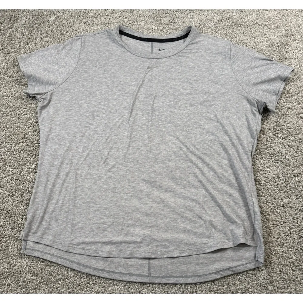 Nike Dri Fit Womens T-Shirts - Lot Of 2 -‎ ECNL Mom And Solid Gray Swoosh L / XL - Picture 8 of 13